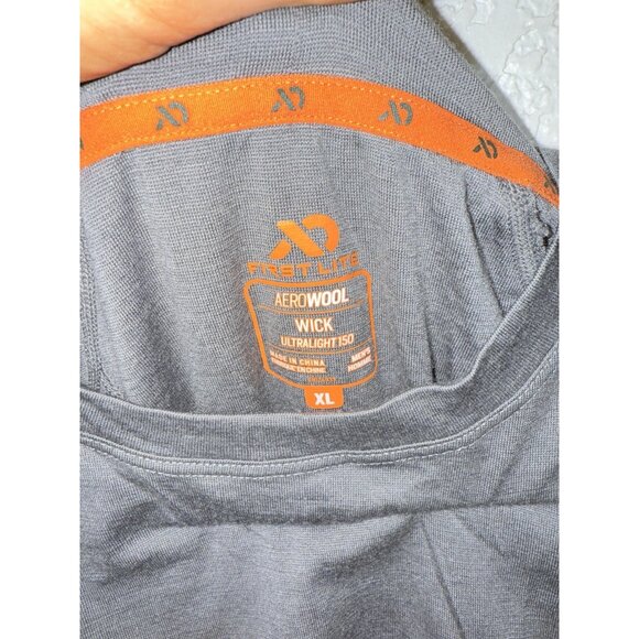 First Lite Men's Wick Long Sleeve Crew Ultralight 150 Aerowool Gray Shirt XL Z - Picture 2 of 5